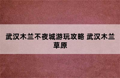 武汉木兰不夜城游玩攻略 武汉木兰草原